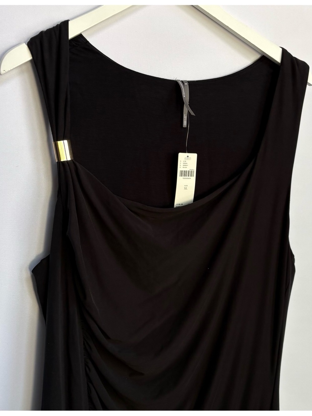 NWT Anthropologie Sleeveless Square-Neck w/ Slit Black Midi Dress, XL - Picture 10 of 12